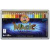 KOH-I-NOOR Набор пастельных цветных трехгранных карандашей Magic 3408 в металлической коробке, с карандашом-блендер, 24 цвета