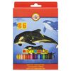 KOH-I-NOOR 3555 (36) Набор цветных карандашей "Животные", 36 цветов, картон