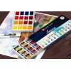 Набор акварельных художественных красок "Ладога" 24 цвета в кюветах 2,5 мл
