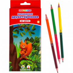Набор двухсторонних цветных карандашей «Цветик», 12 шт 24 цвета