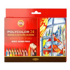 KOH-I-NOOR Набор карандашей художественных цветных Polycolor 3834, картон.упак. с подвесом, 24 цвета