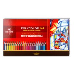KOH-I-NOOR Набор карандашей художественных цветных Polycolor 3828, в  металл.коробке, 144 цвета