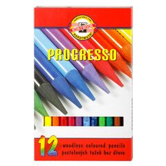 KOH-I-NOOR Набор цветных карандашей Progresso 8756 в лаке 12 цветов, L=153 мм, в картонной упаковке