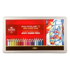 KOH-I-NOOR Набор высококачественных художественных цветных карандашей Polycolor 3827 в металлической коробке, 72 цвета
