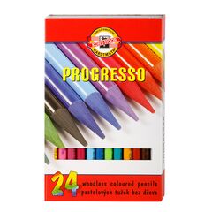 KOH-I-NOOR Набор цветных карандашей Progresso 8758 в лаке 24 цвета, L=153 мм, в картонной упаковке