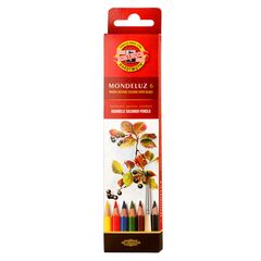Набор акварельных цветных карандашей Mondeluz "KOH-I-NOOR" 3715 в картонной коробке, 6 цветов