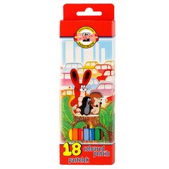 KOH-I-NOOR 3653 (18) Набор цветных карандашей "Крот", 18 цветов,  L=175 мм, в картоне