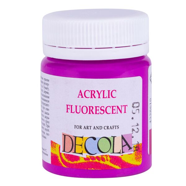 Акрил "Decola" 50 мл, флуоресцентные цвета, Цвет: Фиолетовый