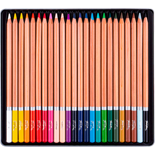 Набор акварельных карандашей «Белые Ночи», 24 цвета, в жестяной коробке