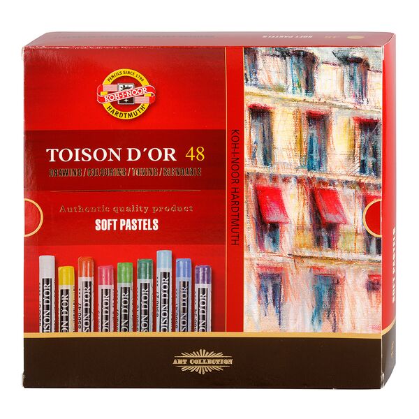 KOH-I-NOOR Набор пастели мягкой художественной Toison D'or 8516 круглая, в картонной коробке, 48 цветов
