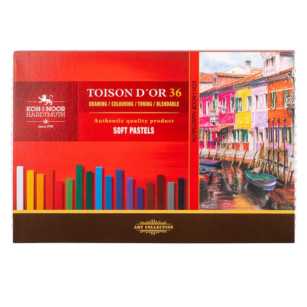 KOH-I-NOOR Набор пастели мягкой художественной Toison D'or 8585 прямоугольная, в картонной коробке, 36 цветов