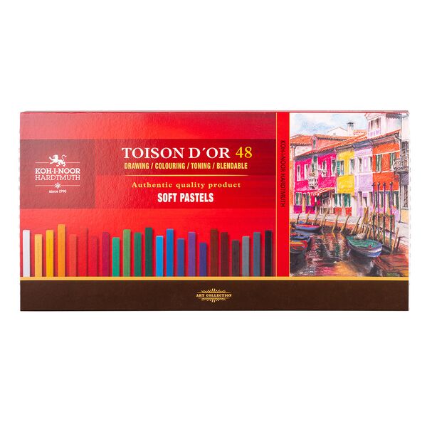 KOH-I-NOOR Набор пастели мягкой художественной Toison D'or 8586 прямоугольная, в картонной коробке, 48 цветов
