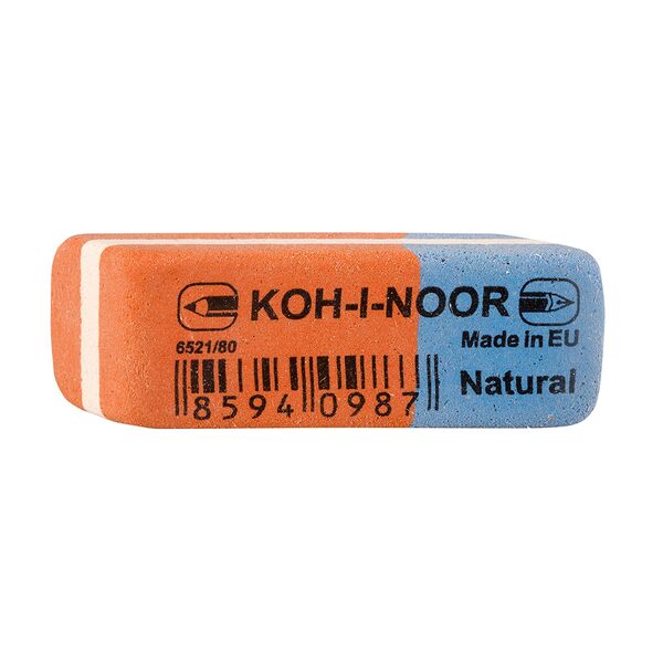KOH-I-NOOR  6521/80 Комбинированный универсальный ластик, 84 шт/уп, картон
